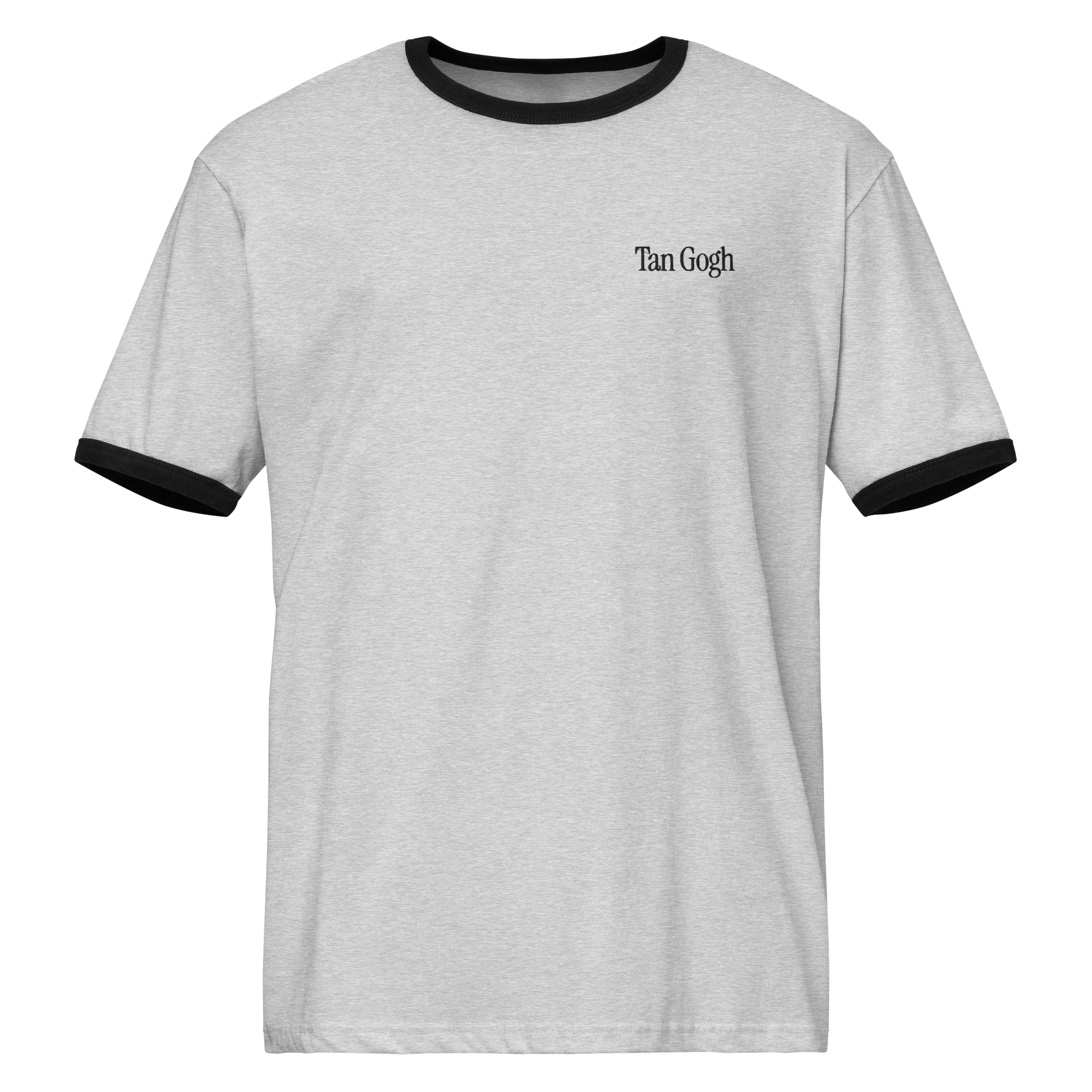 Front of the Tan Gogh Ringer Tee